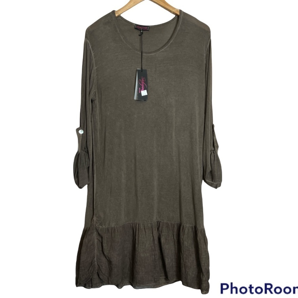 NWT Seduzione Lightweight Knit Dress Light Brown S/M